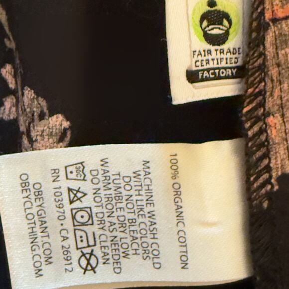 Obey Black Floral Sun Dress 😻 Rare Find! 😻 Summer Goth Vibes 😻 Medium - Picture 5 of 9